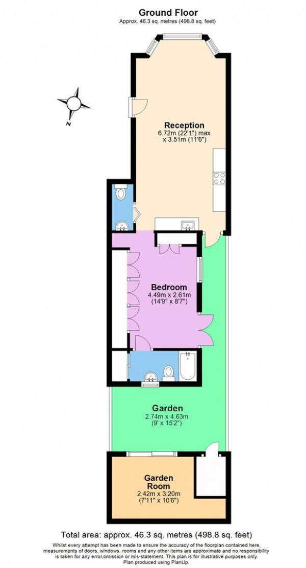 Floor Plan Image for 1 Bedroom Flat for Sale in Ravensbury Road, Southffields, Southfields