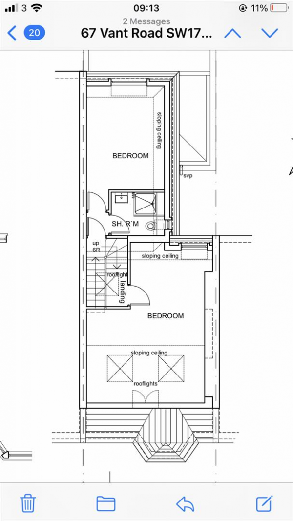 Floor Plan Image for 2 Bedroom Flat for Sale in Vant Road, Tooting, Tooting