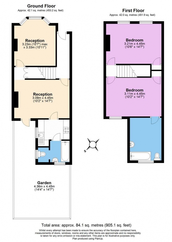 Floor Plan Image for 2 Bedroom Property for Sale in Fountain Road, London