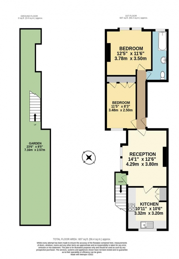 Floor Plan Image for 2 Bedroom Flat for Sale in Gilbey road, London