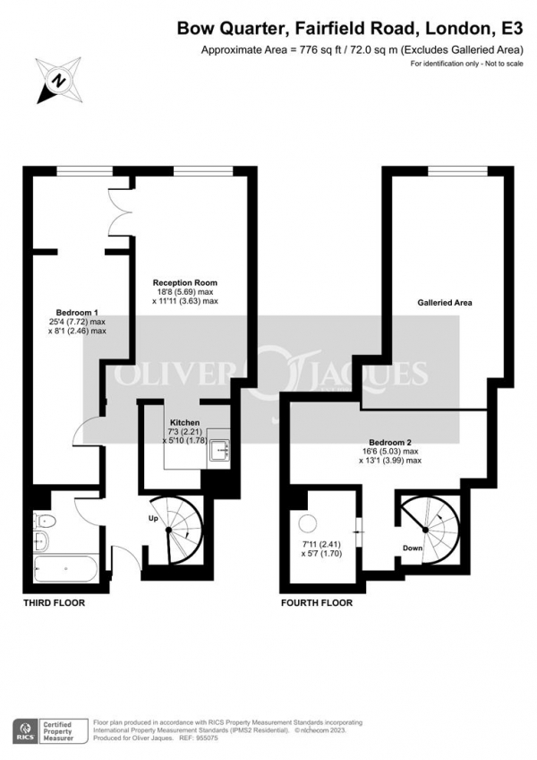 Floor Plan Image for 2 Bedroom Apartment for Sale in Lexington Building, Bow Quarter