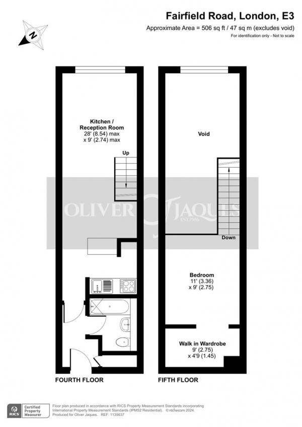 Floor Plan Image for 1 Bedroom Apartment for Sale in Manhattan Building, Bow Quarter