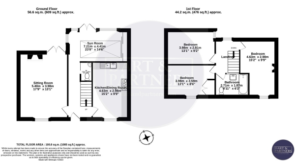 Floor Plan Image for 3 Bedroom Cottage for Sale in Combeinteignhead, Newton Abbot