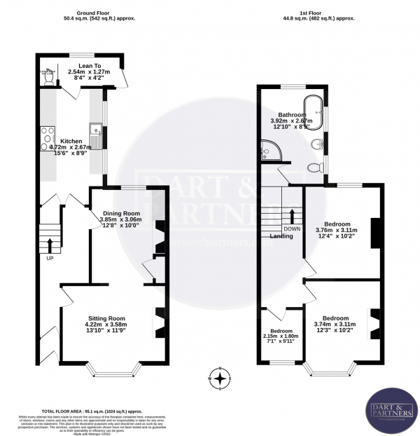 Floor Plan Image for 3 Bedroom Terraced House for Sale in Alexandra Terrace, Teignmouth