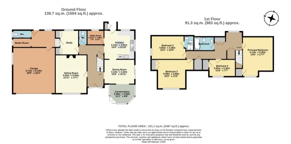 Floor Plan Image for 4 Bedroom Detached House for Sale in Forder Lane, Bishopsteignton