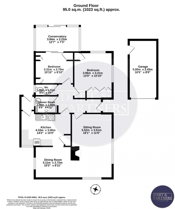 Floor Plan Image for 2 Bedroom Detached Bungalow for Sale in Maudlin Drive, Teignmouth