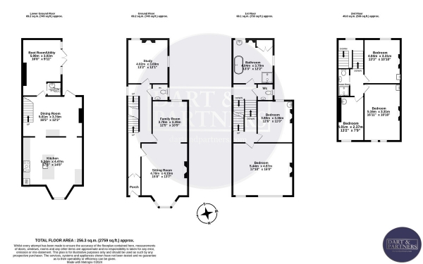 Floor Plan Image for 5 Bedroom Terraced House for Sale in Orchard Gardens, Teignmouth