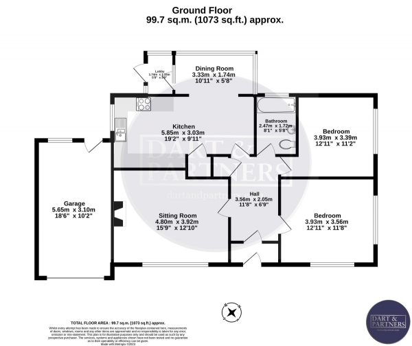 Floor Plan Image for 2 Bedroom Detached Bungalow for Sale in Grange Park, Bishopsteignton