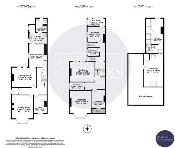 Floor Plan Image for 6 Bedroom Semi-Detached House for Sale in Dawlish Road, Teignmouth