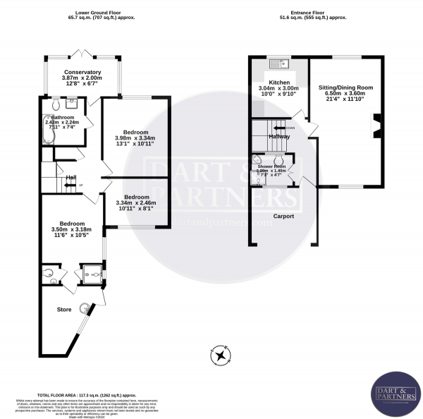 Floor Plan Image for 3 Bedroom Semi-Detached House for Sale in Howard Close, Teignmouth