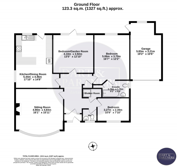 Floor Plan Image for 3 Bedroom Detached Bungalow for Sale in Grange Park, Bishopsteignton