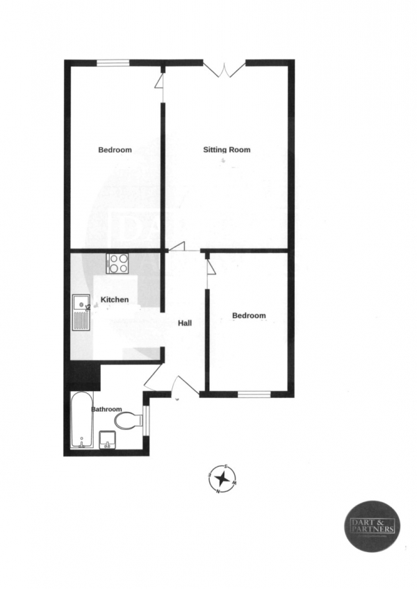 Floor Plan Image for 2 Bedroom Apartment for Sale in Barnpark Terrace, Teignmouth