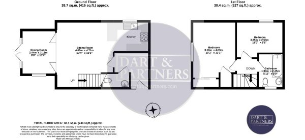 Floor Plan Image for 2 Bedroom Barn Conversion for Sale in Venn  Farm Lane, Teignmouth