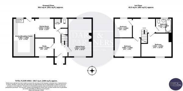 Floor Plan Image for 3 Bedroom Semi-Detached House for Sale in Wallis Grove, Bishopsteignton