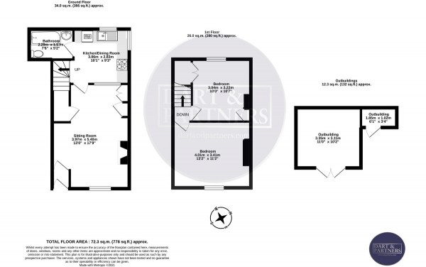 Floor Plan Image for 2 Bedroom Terraced House for Sale in Ringmore Road, Shaldon