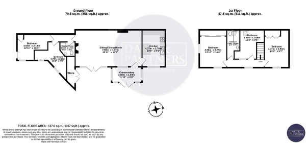 Floor Plan Image for 5 Bedroom Cottage for Sale in First Drive, Teignmouth