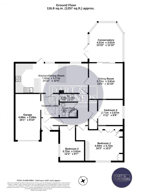 Floor Plan Image for 3 Bedroom Detached Bungalow for Sale in Maudlin Drive, Teignmouth