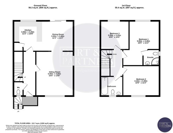 Floor Plan Image for 3 Bedroom Semi-Detached House for Sale in Marlou House, Newton Road, Kingskerswell