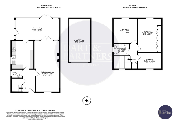 Floor Plan Image for 3 Bedroom Semi-Detached House for Sale in Manor Road, Bishopsteignton