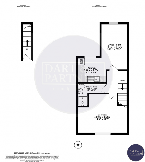 Floor Plan Image for 1 Bedroom Apartment for Sale in Fore Street, Bishopsteignton