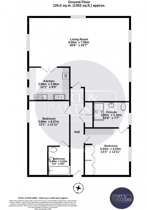 Floor Plan Image for 2 Bedroom Apartment for Sale in Forder Lane, Bishopsteignton, Teignmouth