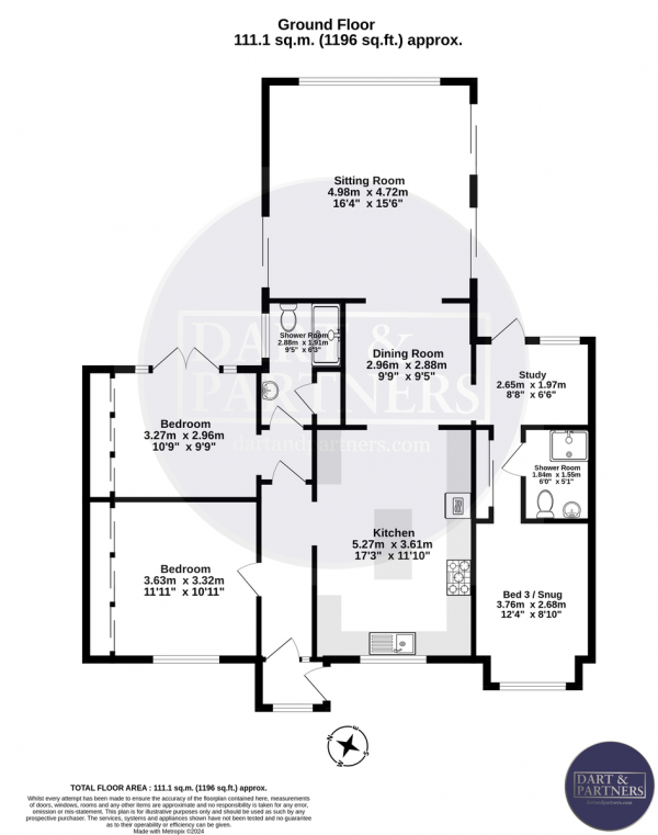 Floor Plan Image for 3 Bedroom Detached Bungalow for Sale in Boyds Drive, Teignmouth