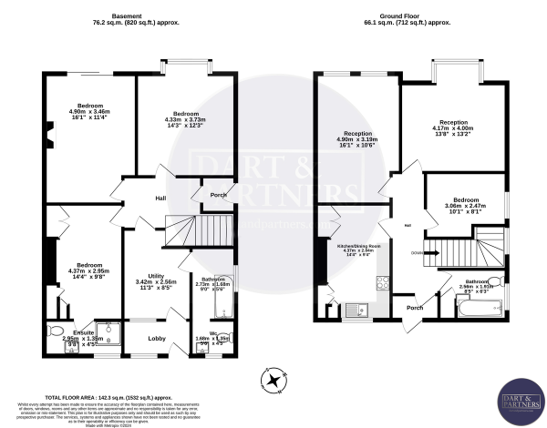 Floor Plan Image for 4 Bedroom Semi-Detached House for Sale in Coombe Vale Road, Teignmouth