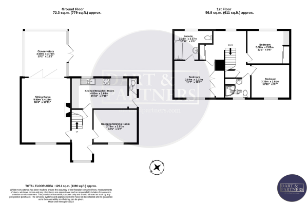 Floor Plan Image for 3 Bedroom Detached House for Sale in Higher Holcombe Road, Teignmouth