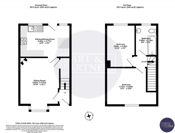 Floor Plan Image for 2 Bedroom Terraced House for Sale in The Homeyards, Shaldon