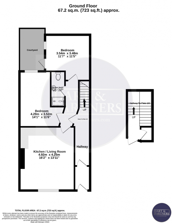 Floor Plan Image for 6 Bedroom Terraced House for Sale in Northumberland Place, Teignmouth