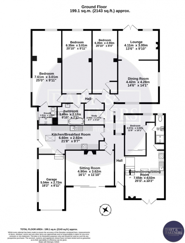 Floor Plan Image for 4 Bedroom Semi-Detached Bungalow for Sale in Higher Woodway Road, Teignmouth