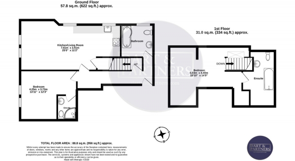 Floor Plan Image for 2 Bedroom Apartment for Sale in George Street, Teignmouth