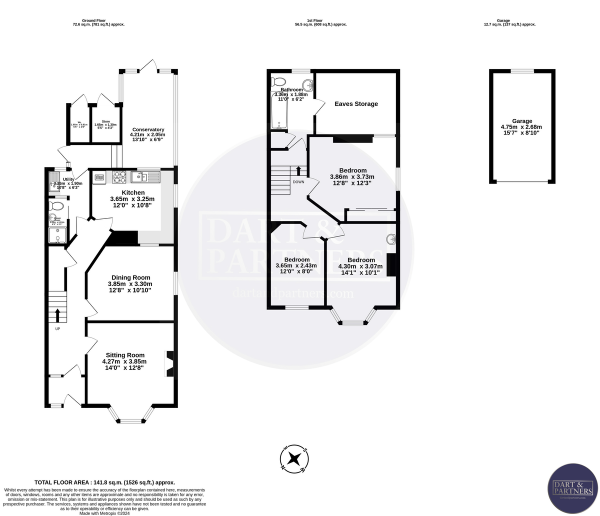 Floor Plan Image for 3 Bedroom Semi-Detached House for Sale in Haldon Avenue, Teignmouth