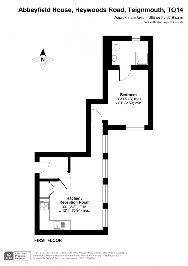 Floor Plan Image for 1 Bedroom Apartment for Sale in Heywoods Road, Teignmouth