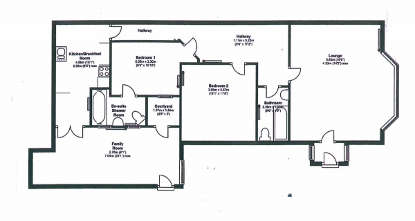 Floor Plan Image for 2 Bedroom Apartment for Sale in Riviera Terrace, Dawlish