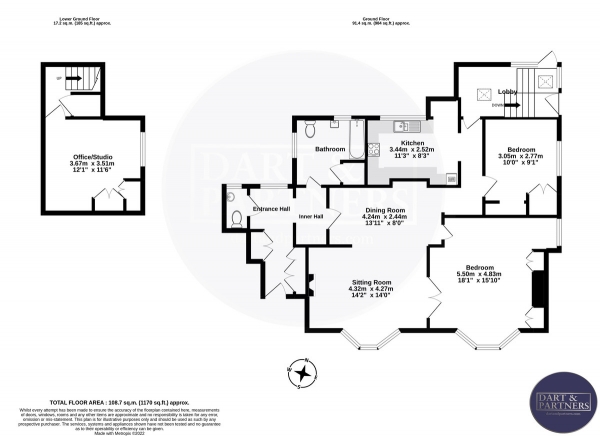 Floor Plan Image for 3 Bedroom Apartment for Sale in West Cliff Road, Dawlish