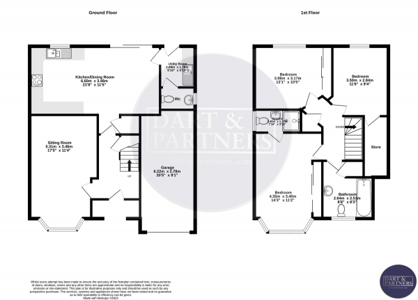 Floor Plan Image for 3 Bedroom Detached House for Sale in Lapwing Close, Dawlish