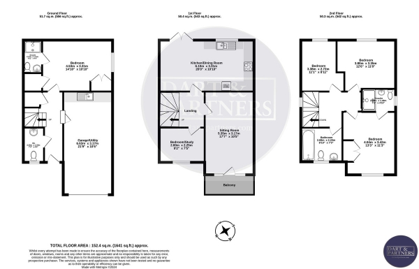 Floor Plan Image for 4 Bedroom Detached House for Sale in Juniper Drive, Dawlish