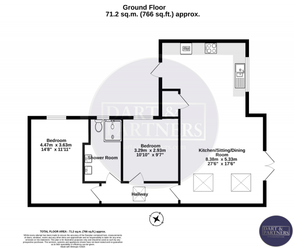 Floor Plan Image for 2 Bedroom Detached Bungalow for Sale in Barton Lane, Dawlish