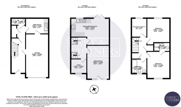 Floor Plan Image for 3 Bedroom Semi-Detached House for Sale in Juniper Drive, Dawlish