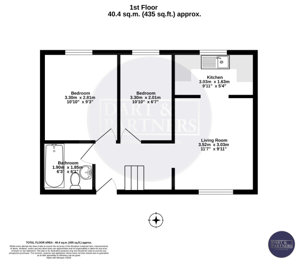 Floor Plan Image for 2 Bedroom Apartment for Sale in Old Town Street, Dawlish