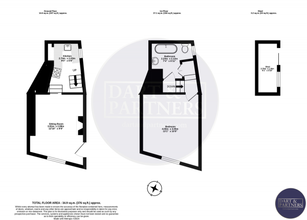 Floor Plan Image for 1 Bedroom End of Terrace House for Sale in Vicarage Road, Cockwood