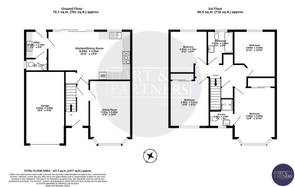 Floor Plan Image for 4 Bedroom Detached House for Sale in Kestrel Way, Dawlish