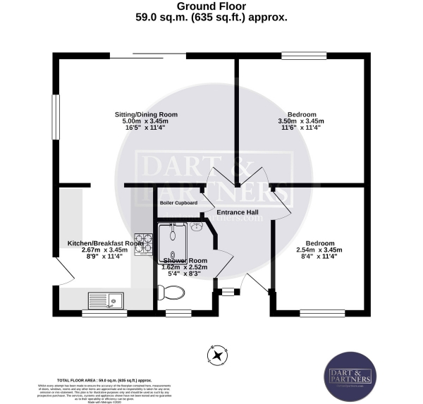 Floor Plan Image for 2 Bedroom Detached Bungalow for Sale in Morningside, Dawlish