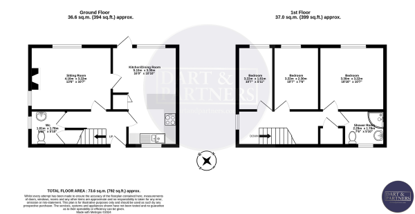 Floor Plan Image for 3 Bedroom Detached House for Sale in Park Rise, Dawlish