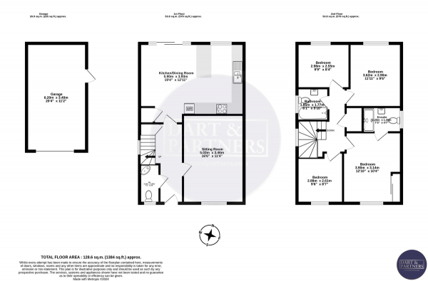 Floor Plan Image for 4 Bedroom Detached House for Sale in Kestrel Way, Dawlish