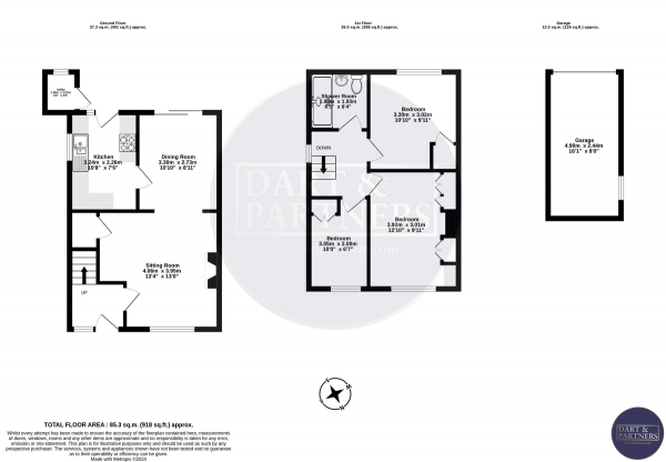 Floor Plan Image for 3 Bedroom Semi-Detached House for Sale in Kingsdown Crescent, Dawlish