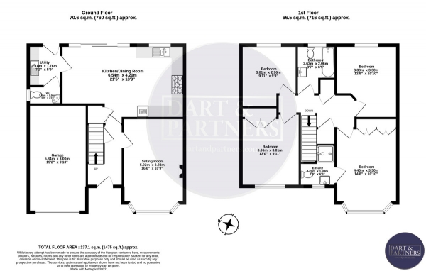 Floor Plan Image for 4 Bedroom Detached House for Sale in Kestrel Way, Dawlish