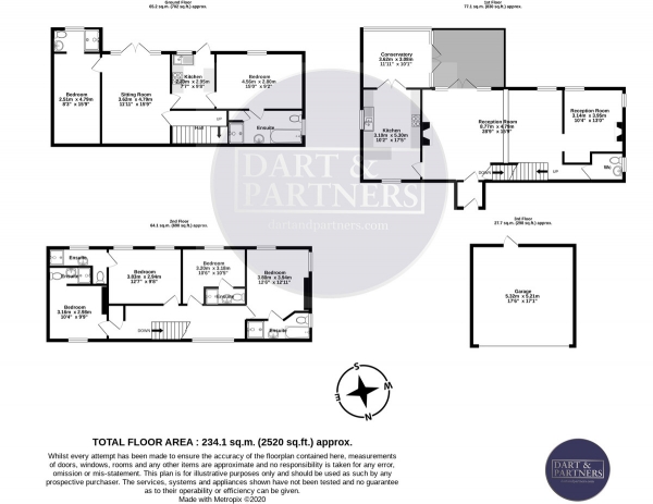 Floor Plan Image for 6 Bedroom Detached House for Sale in Holcombe Drive, Holcombe