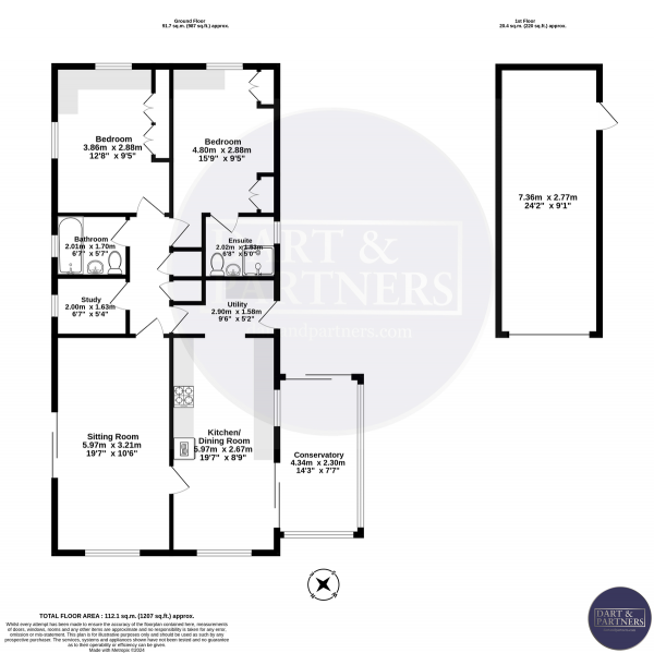 Floor Plan Image for 2 Bedroom Mobile Home for Sale in Beechwood Crescent, Dawlish Warren